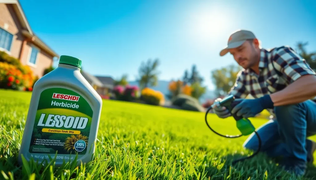 lescohid herbicide to kill grass